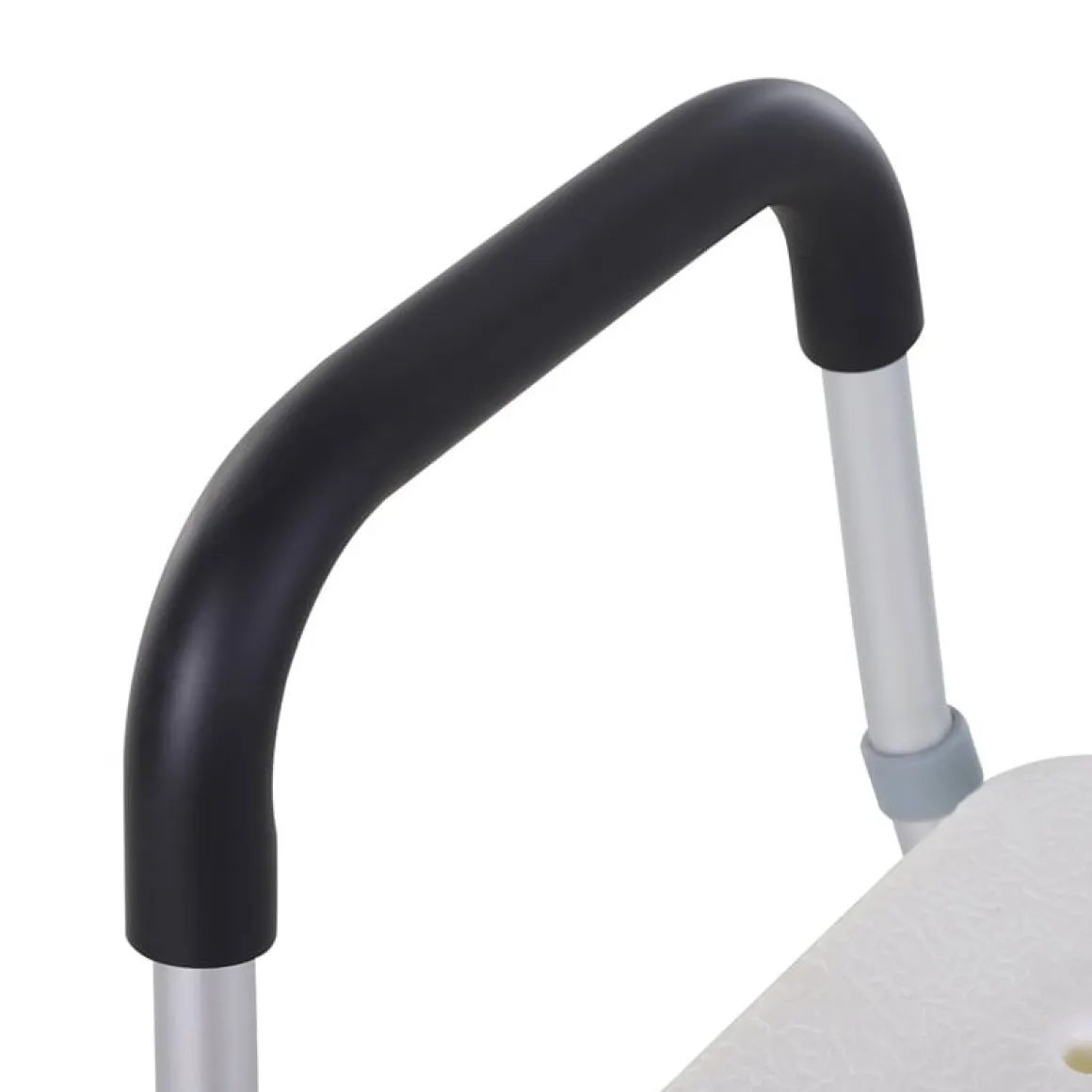 Silla para ducha Homcom regulable con respaldo+reposabrazos blanco 71-84x51,5x43,5 cm