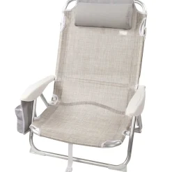 Silla plegable Aktive 4 posiciones con cojín + bolsillo + asa 76x64x45 cm
