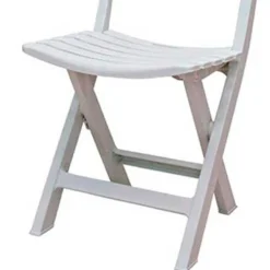 Silla plegable Birki blanco 78x44x41 cm