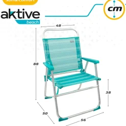 Silla plegable fija Aktive con asa 88x56x50 cm
