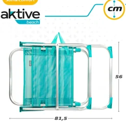 Silla plegable fija Aktive con asa 88x56x50 cm