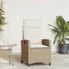 Sillón de jardín Callangate respaldo reclinable + mesa lateral 94x65x58 cm