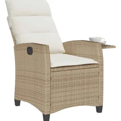 Sillón de jardín Callangate respaldo reclinable + mesa lateral 94x65x58 cm