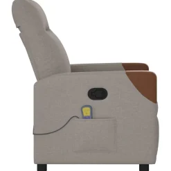 Sillón de masaje Catalina reclinable + 6 puntos de masaje + mando gris 84-100x69x86 cm