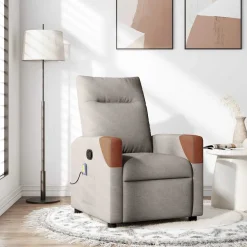 Sillón de masaje Catalina reclinable + 6 puntos de masaje + mando gris 84-100x69x86 cm
