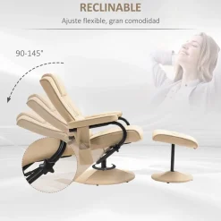 Sillón de masaje eléctrico Homcom con reposapiés