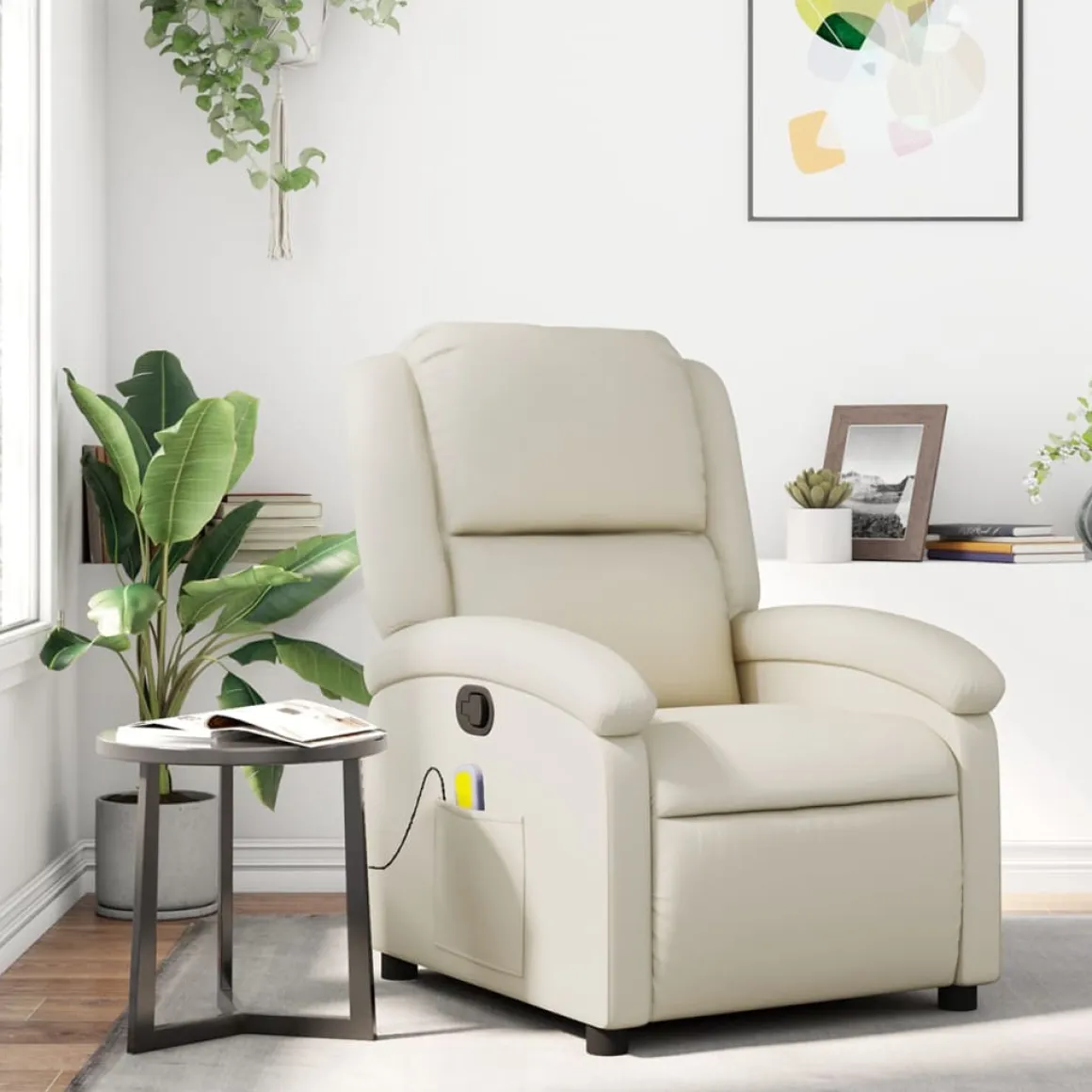 Sillón de masaje Ficus reclinable 6 puntos de masaje 99,5x71x86,5 cm