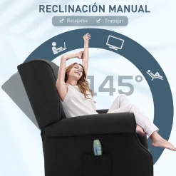 Sillón de masaje Madreselva Homcom reclinable con mando a distancia 101x78x83-153 cm