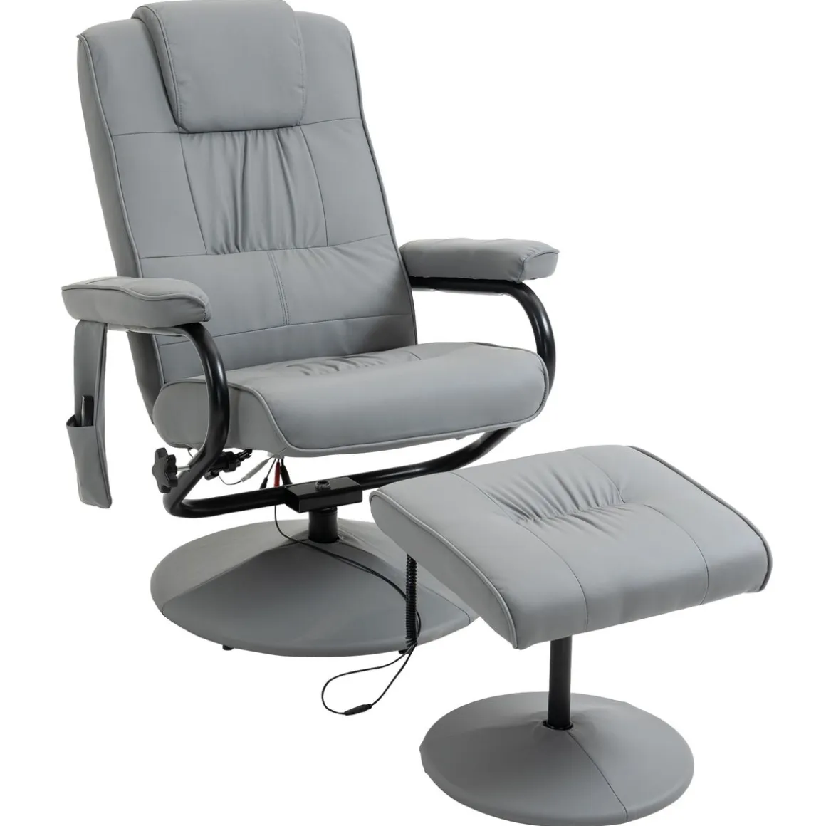 Sillón de masaje Valentín Homcom reclinable 10 puntos de masaje gris 102x77x88 cm