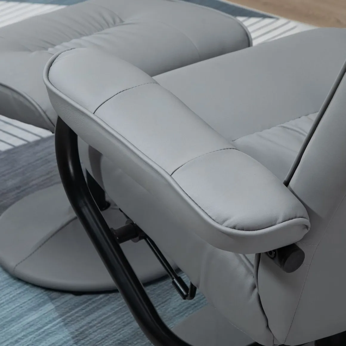 Sillón de masaje Valentín Homcom reclinable 10 puntos de masaje gris 102x77x88 cm
