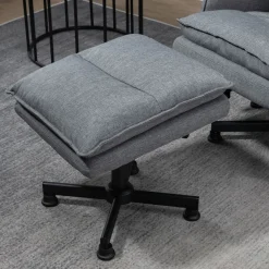 Sillón de masaje Yelo Homcom con reposapiés 8 zonas gris 99x78x93 cm