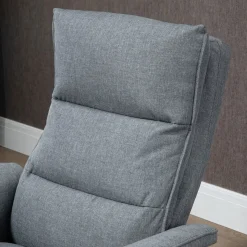 Sillón de masaje Yelo Homcom con reposapiés 8 zonas gris 99x78x93 cm