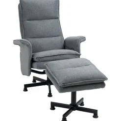 Sillón de masaje Yelo Homcom con reposapiés 8 zonas gris 99x78x93 cm