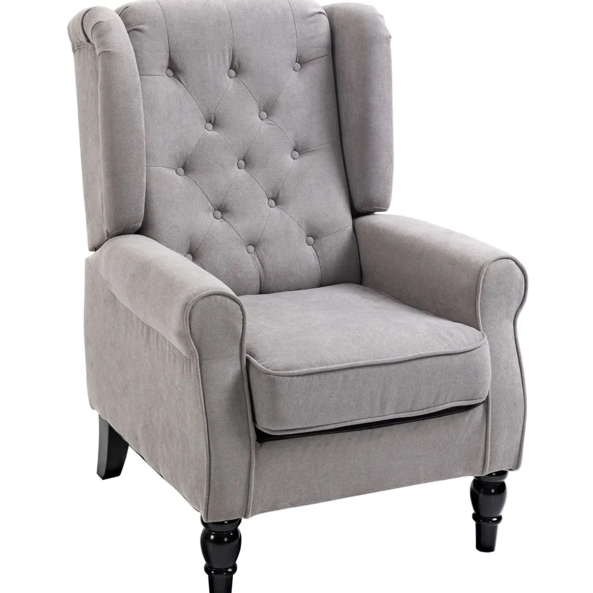 Sillón Flux Homcon acolchado fundas extraíbles gris 102x86x74cm