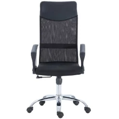 Sillón giratorio Coach altura regulable con reposabrazos negro 112-122x64x64 cm