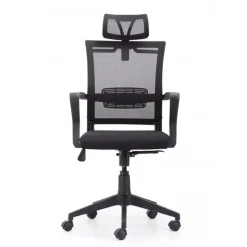 Sillón giratorio Winner Red transpirable negro 117-127x64x64 cm