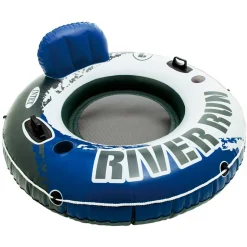 Sillón hinchable River Run Intex con respaldo azul Ø135cm