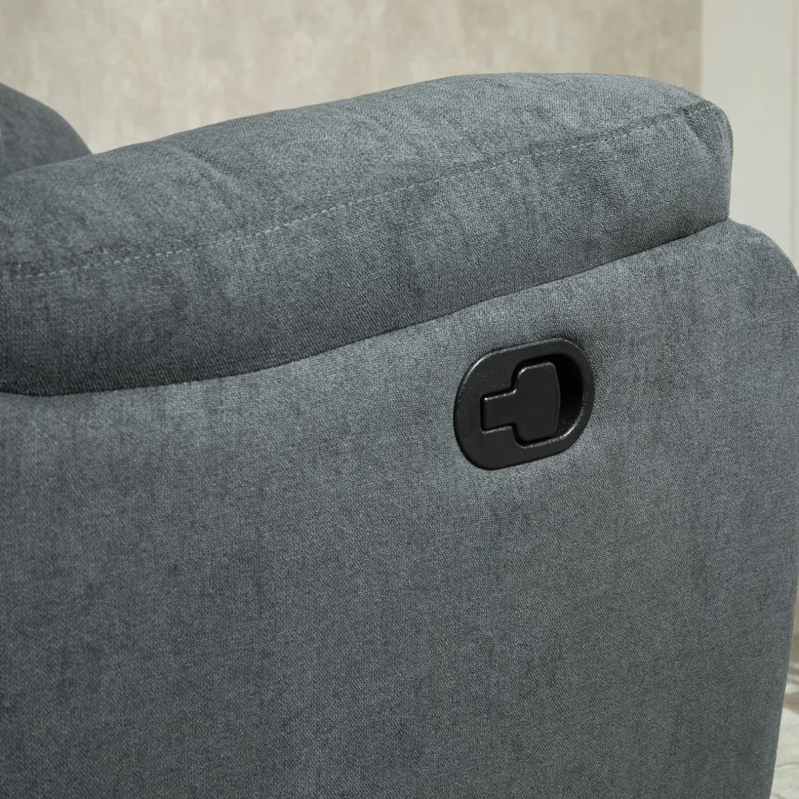 Sillón Olite Homcom reclinable extra acolchado gris 105,5x97x96 cm