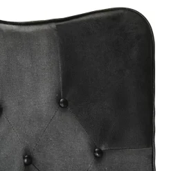 Sillón orejero Remo cuero 97x41x55 cm