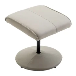 Sillón reclinable Homcom con reposapiés polipiel gris 98x67x78 cm