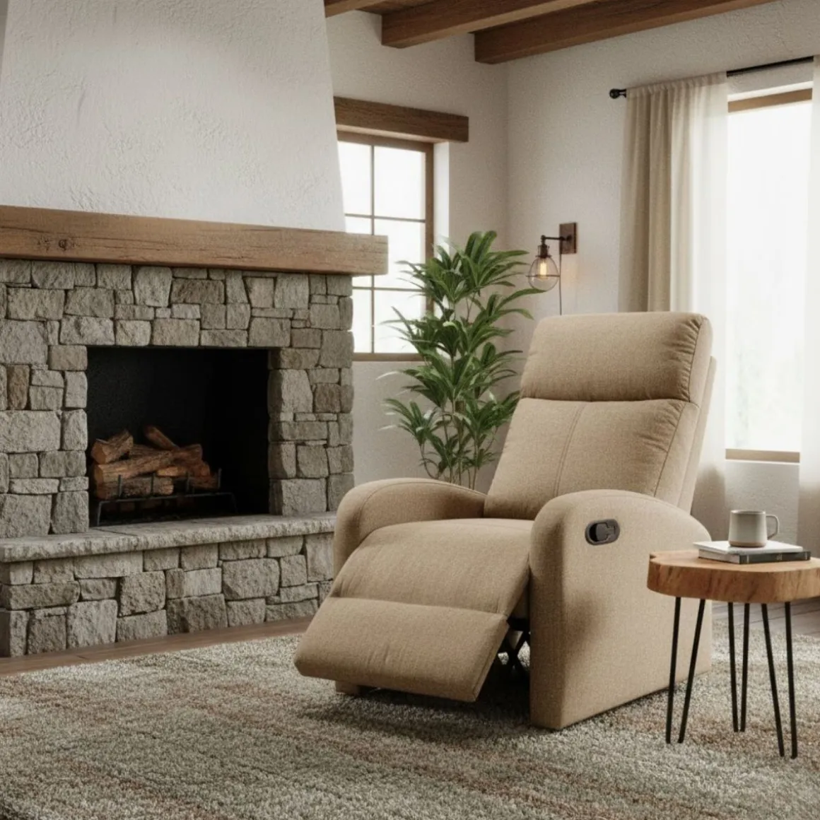 Sillón relax eléctrico Fiorentino diseño reclinable 99x95x95 cm