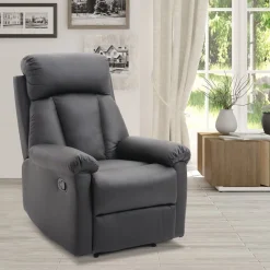 Sillón relax Homcom apertura manual negro 107x80x97 cm