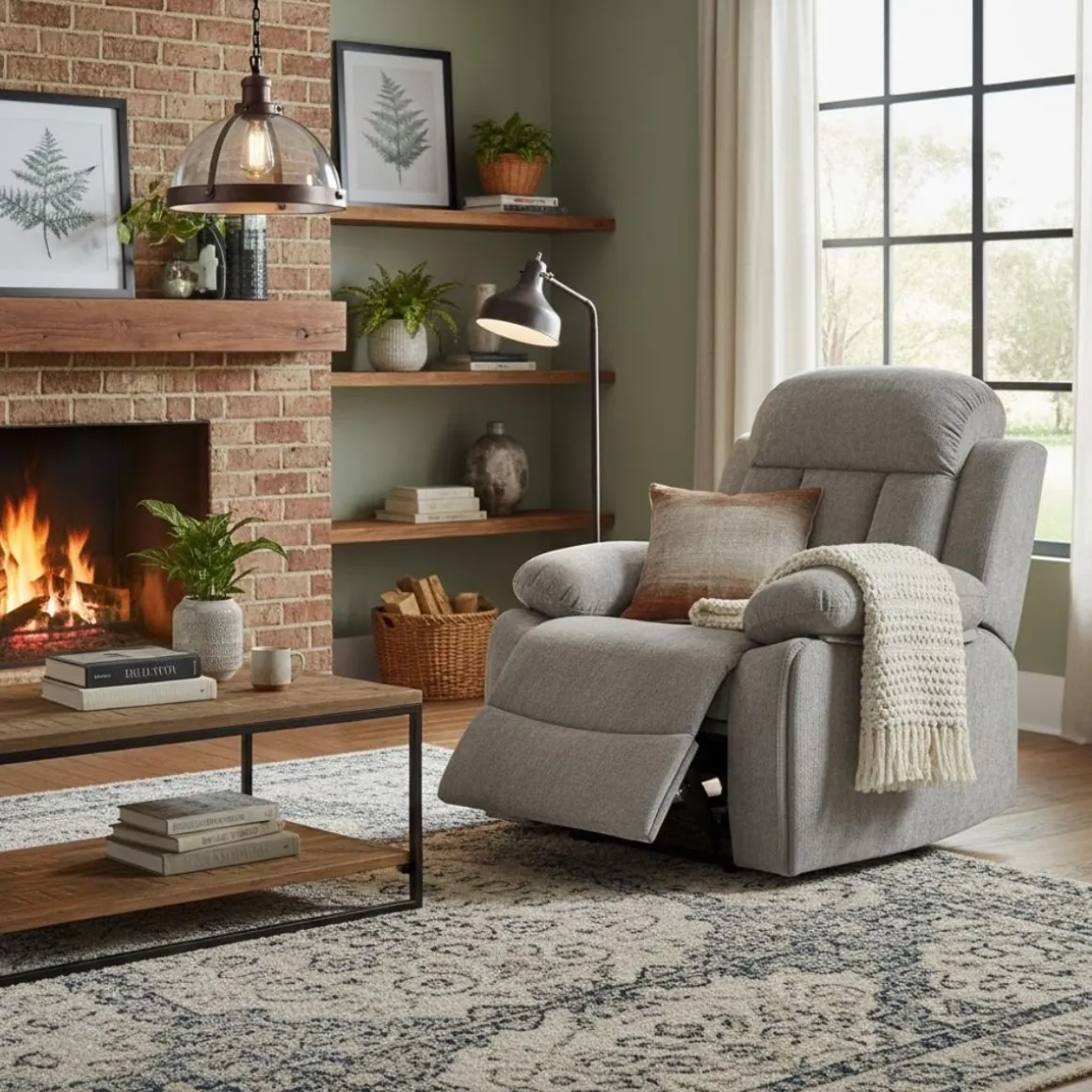 Sillón relax Madrid Deluxe New25 1 plaza diseño reclinable tela Bouclé 101x99x97 cm