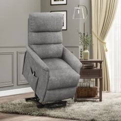 Sillón relax Marcelo Homcom reclinable sistema de elevación y mando a distancia 96x66x90 cm