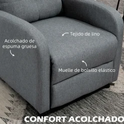 Sillón relax Maverick reclinable gris