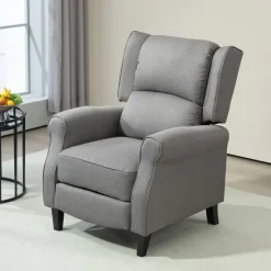 Sillón relax Petite Homcom reclinable gris 102x77x88 cm
