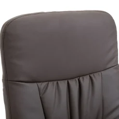 Sillón relax Vole Homcom con taburete respaldo reclinable marrón 101x76x81 cm