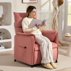 Sillón Rui Homcom reclinable con reposapiés 104x80x83 cm