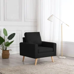 Sillón Travis tapizado tela 80x77x71 cm