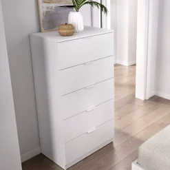 Sinfonier Lago 5 cajones blanco 109x61,5x39 cm