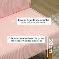 Sofá Ambar Homcom 2 plazas con 2 puertos de carga USB-C 85x110x60 cm