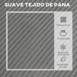 Sofá Ambar Homcom 2 plazas con 2 puertos de carga USB-C 85x110x60 cm