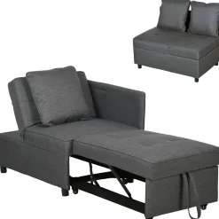 Sofá cama Azuro Homcom 2 plazas reclinable 82x98x71 cm
