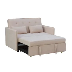 Sofá cama Bilbao 2 plazas con cojines y bolsillo lateral 96x135x87 cm