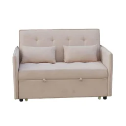 Sofá cama Bilbao 2 plazas con cojines y bolsillo lateral 96x135x87 cm
