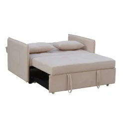 Sofá cama Bilbao 2 plazas con cojines y bolsillo lateral 96x135x87 cm