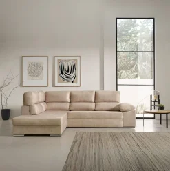 Sofá cama chaiselongue Fiorella Velare 3 plazas 105x285x200 cm