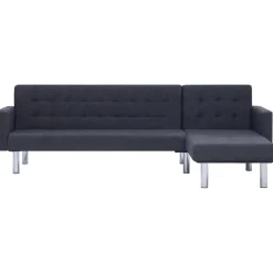 Sofá cama chaiselongue Five gris oscuro 69x218x155 cm