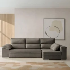 Sofá cama chaiselongue Giulia Velare 3 plazas arcón 105x264x145 cm