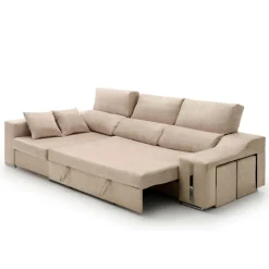 Sofá cama chaiselongue Giuliana Velare 3 plazas + 2 pufs 105x264x145 cm