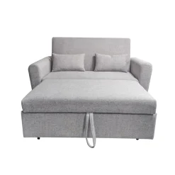 Sofá cama Ciro 2 plazas 2 cojines gris 87x146x88 cm