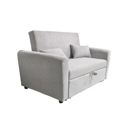 Sofá cama Ciro 2 plazas 2 cojines gris 87x146x88 cm