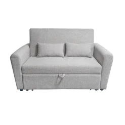 Sofá cama Ciro 2 plazas 2 cojines gris 87x146x88 cm