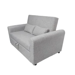 Sofá cama Ciro 2 plazas 2 cojines gris 87x146x88 cm