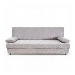 Sofá cama clic-clac Kenzo con arcón para almacenaje gris 85x190x89 cm