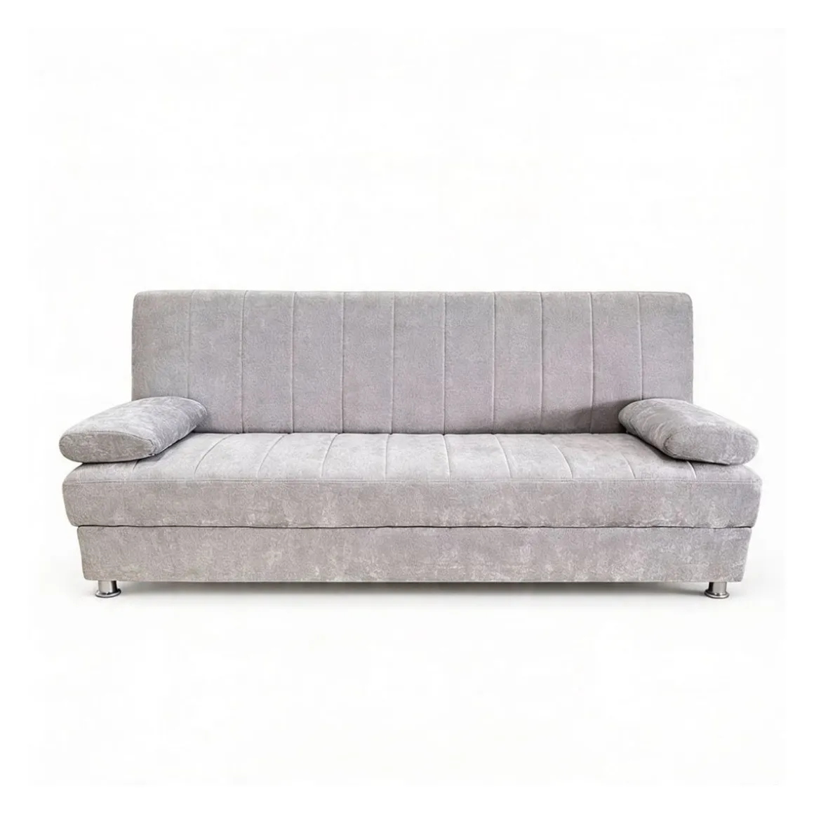 Sofá cama clic-clac Kenzo con arcón para almacenaje gris 85x190x89 cm